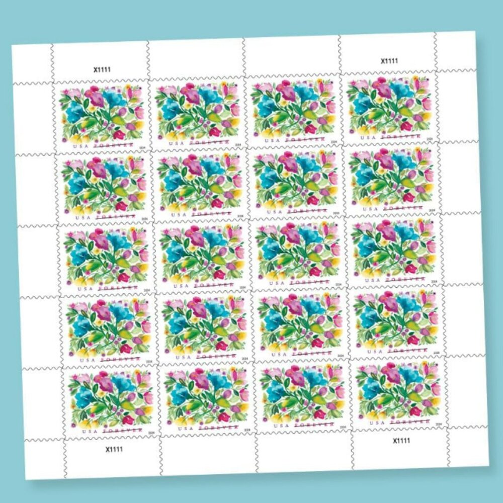 Celebration Blooms 2024 (Sheet of 1000) First-Class Mail Forever Postage Stamps